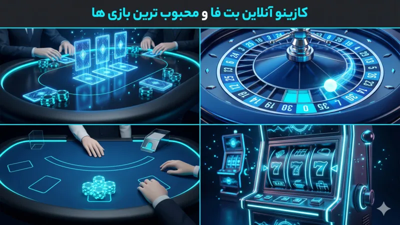 کازینو آنلاین بت فا و محبوب‌ ترین بازی‌ ها برای کاربران